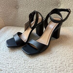 a new day Black Block Heel Sandals